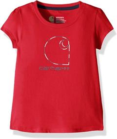 img 1 attached to 👚 Girls' Carhartt Sleeve Cotton Graphic T-Shirt - Clothing, Tops, Tees & Blouses