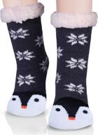 get cozy with jeasona women's fuzzy slipper socks with grippers: adorable animal gifts for warm winter nights логотип