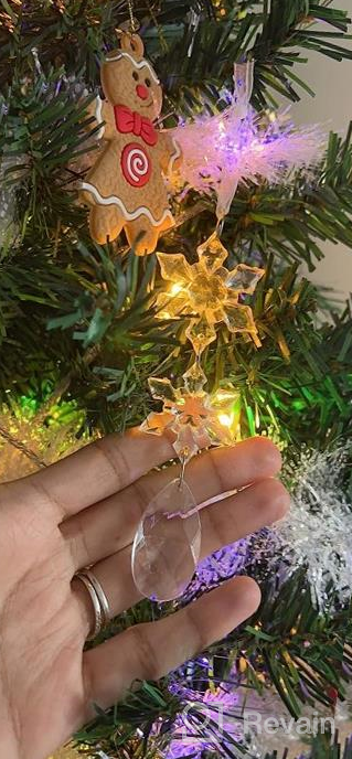 img 1 attached to Sparkle And Shine This Holiday Season With 18Pcs Crystal Snowflake Ornaments For Christmas Tree Decoration review by David May
