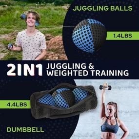 img 3 attached to 650G Speevers Weighted Juggling Balls Set: Fun Home Workout Aids For Weight Loss & Training - Best Exercise Gifts For Men & Women
