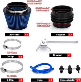 img 1 attached to 🚗 Enhance Your Honda Civic's Performance with PTNHZ Carbon Fiber AIR Intake Pipe & Filter - 92-00 EK EG