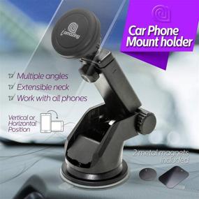 img 3 attached to iAMAZING Magnetic Phone Car Mount Holder for iPhone, Samsung, Xiaomi in Black - Dashboard Compatible