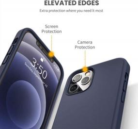 img 1 attached to Защитный силиконовый чехол для IPhone 12/12 Pro (6,1 дюйма) — ударопрочный, полностью покрывает корпус, утолщенный дизайн — высококачественный гелевый резиновый материал