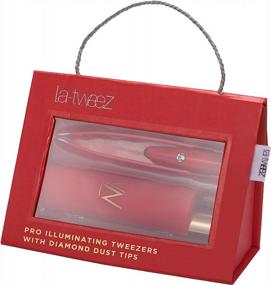 img 1 attached to LaTweez Illuminating Tweezers: Exquisite Mirrored Diamond for Precise Hair Removal