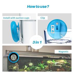 img 2 attached to 🐠 Enhance Aquarium Comfort with the Cosetten Digital Aquarium Thermometer: A Must-Have for Fish, Axolotl, and Turtle Tanks (Wire Blue)