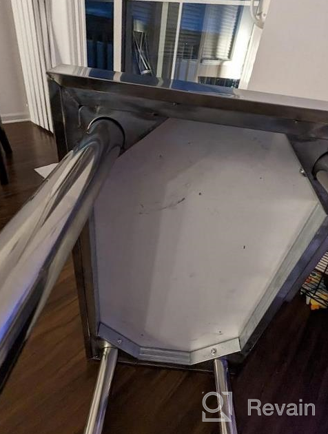 img 1 attached to Heavy Duty Stainless Steel Work Table With Adjustable Shelves And Lockable Wheels - Ideal For Commercial Kitchen Prep Work And Food Prep - 30X12X34 Inch Size review by Sean Bond