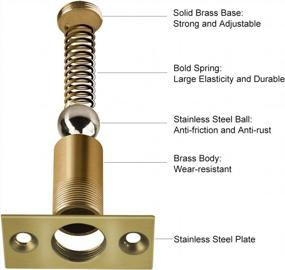 img 1 attached to Jiayi 2 Pack Ball Catch Door Hardware For Top Of French Doors - Adjustable, Strong, And Invisible Pantry Latch In Bronze Finish