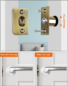 img 2 attached to Jiayi 2 Pack Ball Catch Door Hardware For Top Of French Doors - Adjustable, Strong, And Invisible Pantry Latch In Bronze Finish