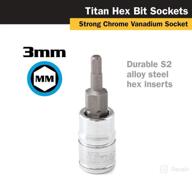 titan tools 1/4 dr. 3mm hex bit socket (15603): top-rated hex bit socket for precision tasks логотип