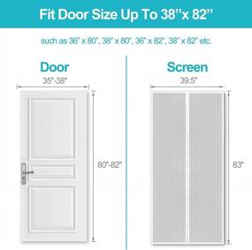 img 3 attached to Upgrade Your Home With A Hands-Free, Pet-Friendly Magnetic Screen Door: Innotree'S Heavy Duty Mesh Curtain Fits Doors Up To 38"X82