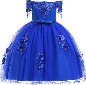 img 4 attached to 👗 Sleeveless Wedding Dresses for Children: Girls' Clothing