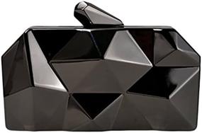 img 1 attached to 👛 QZUnique Abstract Hardcase Evening Clutches: Stylish Women's Handbags & Wallets for Clutches & Evening Events