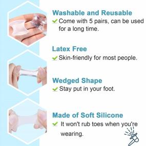 img 2 attached to Povihome 10 Pack Gel Bunion Corrector And Toe Spacers Separators And Straightener Orthotics (4/10''Thick) For Sports Activities, For Men And Women Overlapping Toes, Bunion Pain Relief - Small Size