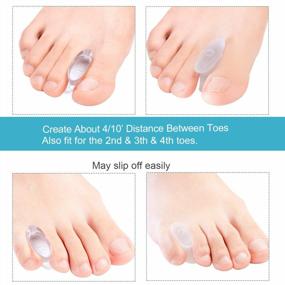 img 3 attached to Povihome 10 Pack Gel Bunion Corrector And Toe Spacers Separators And Straightener Orthotics (4/10''Thick) For Sports Activities, For Men And Women Overlapping Toes, Bunion Pain Relief - Small Size