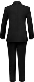 img 1 attached to Black Toddler Suits Bearer Outfit Boys' Clothing ~ Suits & Sport Coats