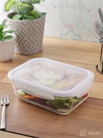 img 1 attached to 🍽️ LocknLock Purely Better Glass Food Storage Container Review: 4.23-cup, Clear with Lid