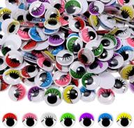 👀 toaob 210pcs 15mm wiggle eyes with eyelashes: self adhesive assorted colors for diy crafts & decoration logo