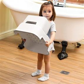 img 1 attached to 👶 Kids Double Step Stool - Ideal for Potty Training, Kitchen, Bathroom, and Toilet - Anti-Slip Strips for Safety - Stackable, Wide Steps - 2 Pack in White