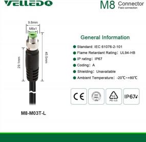 img 3 attached to M8 3-Pin Male A-Coding Connector Pre-Wired Industrial Cable 10FT PVC Line
