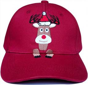 img 4 attached to Customized Embroidered Winter Baseball Cap With Shark Fin, Fish, Reindeer, And Snowman Designs - Perfect For Hunting, Christmas, And Dad Gifts - Adjustable Trucker Style For Cool Comfort