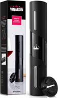 2022 vinabon battery-operated electric wine opener with foil cutter - one-click automatic corkscrew for effortless wine bottle opening. includes wineguide ebook. logo
