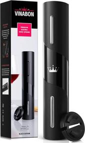 img 4 attached to 2022 VINABON Battery-Operated Electric Wine Opener With Foil Cutter - One-Click Automatic Corkscrew For Effortless Wine Bottle Opening. Includes WineGuide Ebook.