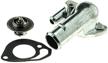 engine coolant thermostat housing assembly for jeep cj7, wrangler yj, cherokee xj and comanche mj logo