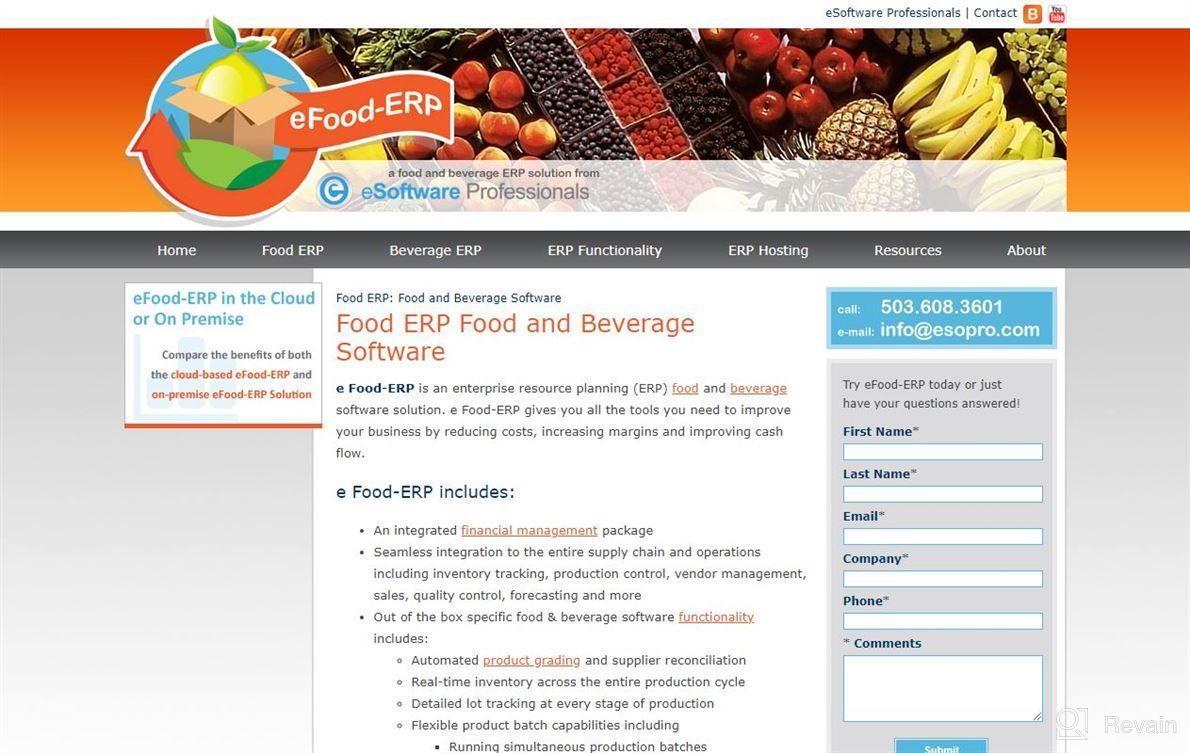 img 1 attached to eFood ERP review by Kyle Ross