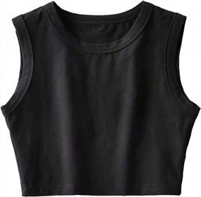 img 3 attached to MISSACTIVER Sleeveless Crop Tank Top In Solid Colors, Perfect For Women'S Basic Wardrobe Collection