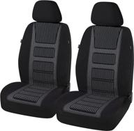 🚗 pic auto symmetrical knitting fabric car seat covers for front seats - set of 4, ideal for most cars, trucks, and suvs, interior covers for enhanced protection логотип