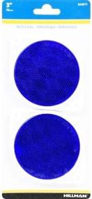 img 1 attached to 🔵 Hillman 844011 - Blue Reflective Adhesive Reflector (3&#34;)