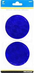 img 2 attached to 🔵 Hillman 844011 - Blue Reflective Adhesive Reflector (3&#34;)