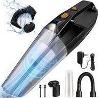 powerful cordless car vacuum cleaner - high suction, led light, wet-dry use | rechargeable & portable handheld vacuum for vehicle home office logo