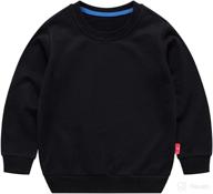 👕 ptpuke solid cotton thin sweatshirt: trendy long sleeve t-shirts for toddler boys and girls logo