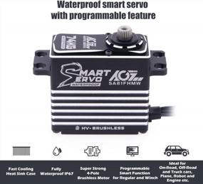 img 1 attached to AGFRC Programmable Digital Smart Servo With High-Torque Metal Gears And Waterproof Design For RC Steering - 74KG Capacity And 180° Control Angle
