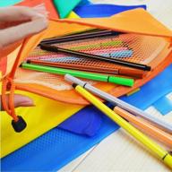 stay organized with colorful double-layered mesh waterproof office file organizers - 6 pack b5 sized bags logo