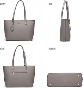 img 3 attached to 👜 Stylish Women's Fashion Handbags Set: Wallet, Tote Bag, Shoulder Bag, Top Handle Satchel