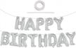 eco-friendly happy birthday balloon banner - 16-inch mylar foil letters sign bunting for all ages - reusable party decorations and supplies for girls, boys, and adults logo