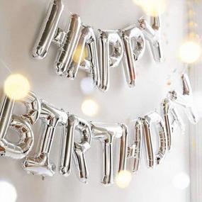 img 2 attached to Eco-Friendly Happy Birthday Balloon Banner - 16-Inch Mylar Foil Letters Sign Bunting For All Ages - Reusable Party Decorations And Supplies For Girls, Boys, And Adults