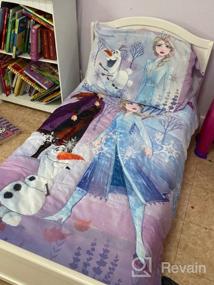img 6 attached to Disney Frozen 2 Forest Spirit 4 Piece Toddler Bed Set - Lavender, Light Blue & Purple