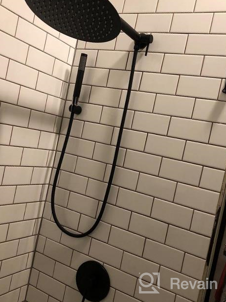 img 1 attached to Upgrade Your Shower With KES Complete Matte Black Shower System: 12 Inch Rainfall Head, Handheld Shower, And Convenient Slide Bar review by Eric Alcantara