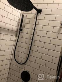 img 5 attached to Upgrade Your Shower With KES Complete Matte Black Shower System: 12 Inch Rainfall Head, Handheld Shower, And Convenient Slide Bar