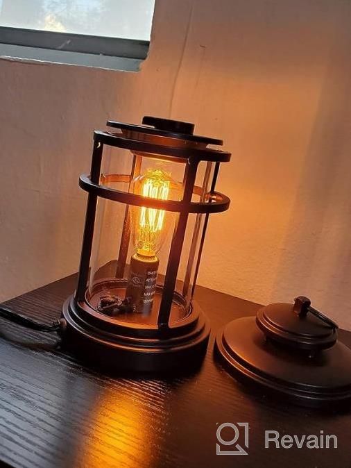 img 1 attached to Rustic Wax Warmer Metal Wax Burner For Scented Wax With Vintage Light Bulbs: SALKING Electric Fragrance Warmer For Home, Office, Bedroom Decor And Birthday Gifts In Golden Color review by Dandy Sulley