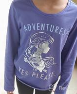 img 1 attached to Girls' Long-Sleeve T-Shirts with Disney, Star Wars, Marvel, Frozen Princess Designs by Spotted Zebra review by Chelsey Smith