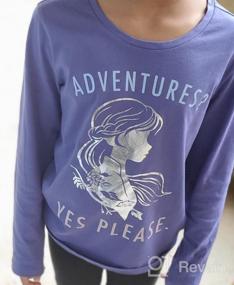 img 7 attached to Girls' Long-Sleeve T-Shirts with Disney, Star Wars, Marvel, Frozen Princess Designs by Spotted Zebra