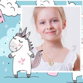 img 2 attached to Magical CZ Stone Unicorn Heart Pendant Necklace - Perfect Gift For Girls' Christmas, Birthday Or Party - Shonyin With 'You Are Magical' Message - Ideal For Niece, Daughter Or Granddaughter
