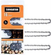 16 inch chainsaw chain 3-pack - compatible with poulan, greenworks, dewalt and more - sungator sg-r56, 3/8 lp pitch .043 gauge 56 drive links логотип