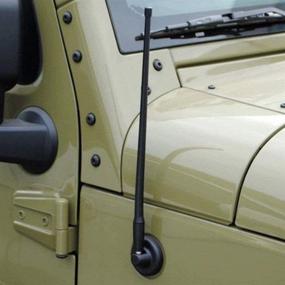 img 2 attached to 🏍️ 13'' Harley Davidson Short Antenna Mast Jeep Wrangler Flexible Rubber AM/FM Antenna for Harley Davidson Electra Road Tour Ultra Classic (1989-2017) and Jeep Wrangler (2007-2018)