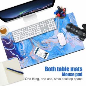 img 3 attached to GDBT Gaming Extended Mouse Pad - Stitched Edges, Large Non-Slip Rubber Base, 3mm Thick, Waterproof Laptop Computer Keyboard Pad for Gamers - RGB Desk Pad, Premium-Textured, 800x400, Dazzle