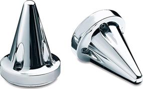 img 2 attached to 🏍️ Enhance Your Motorcycle Handlebars with Kuryakyn 6249 Stiletto Hand Grip End Cap, Chrome – 1 Pair